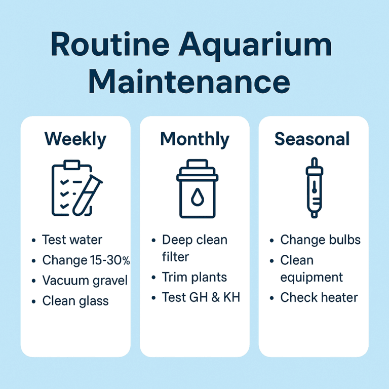 Curated visual reference: Picture Idea: Routine Aquarium Maintenance Weekly Monthly And Seasonal Tank Care