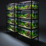 vertical aquarium system rack