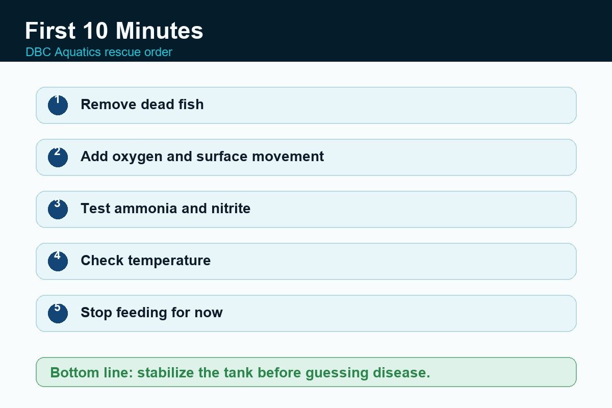First 10 minute checklist for what to do when tetras are dying overnight.