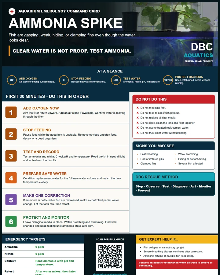 Ammonia Spike DBC Emergency Command Card preview.