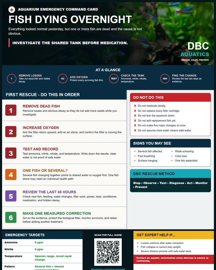 Fish Dying Overnight DBC Emergency Command Card preview.