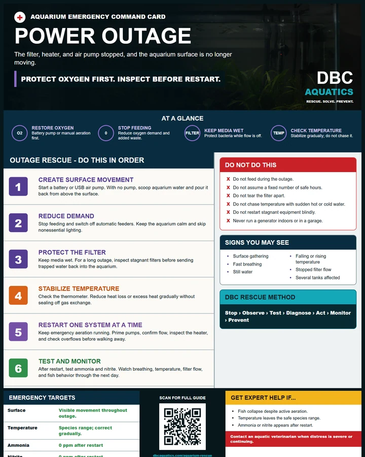 Power Outage DBC Emergency Command Card preview.