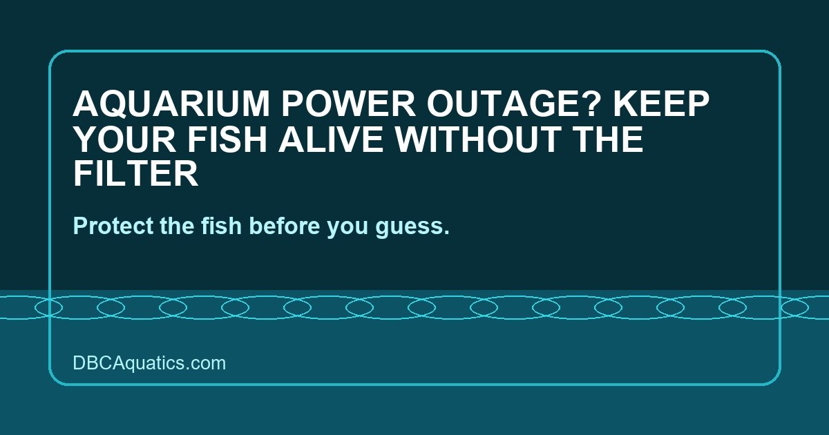 Rescue-focused aquarium guide visual for Aquarium Power Outage? Keep Your Fish Alive Without The Filter.